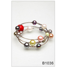 Красочный стеклянный жемчуг браслет (B1036)